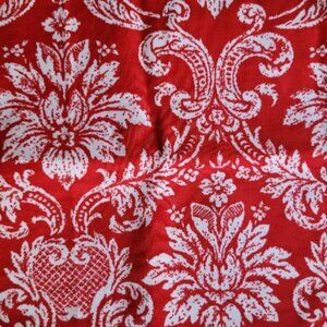 24" x 25" Red Floral Design Lightweight Upholstery Fabric